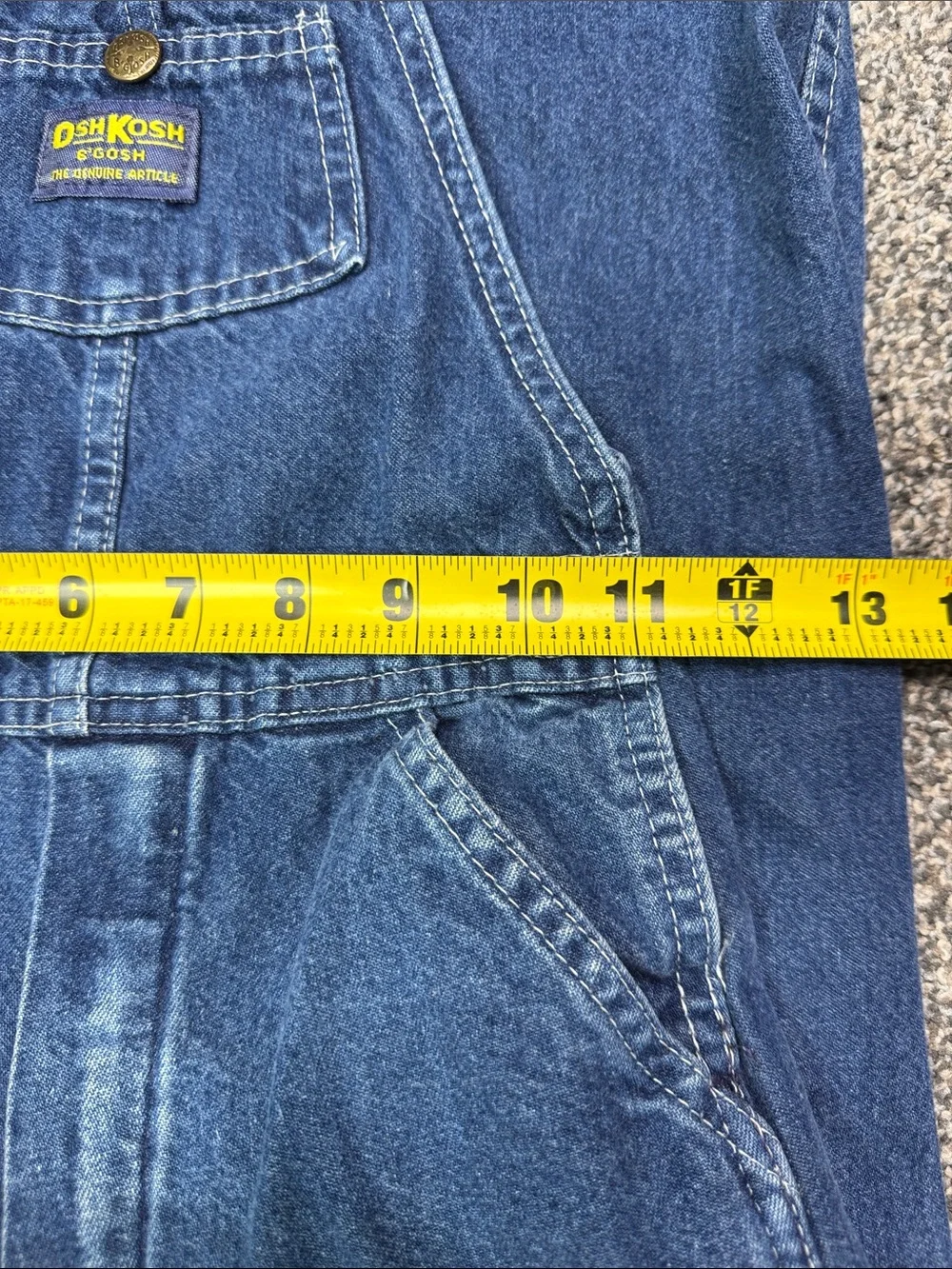 Vintage Oshkosh B'Gosh Denim Overalls Kids Size 7